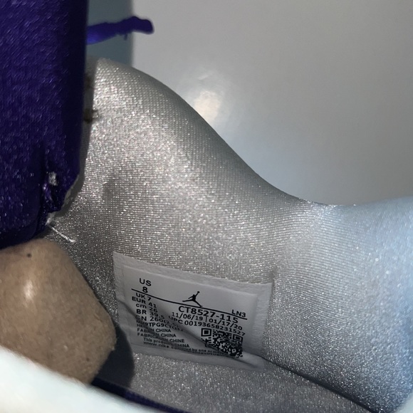 Retro Metallic Jordan 4 Purple Sz-8/9.5 - Picture 10 of 10